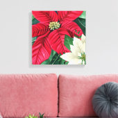 Poinsettia Canvas Afdruk (Insitu (Woonkamer))