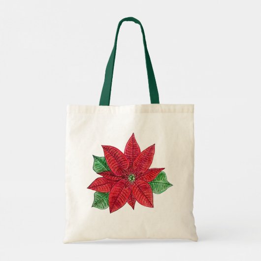 Poinsettia Canvas tas (Achterkant)