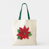 Poinsettia Canvas tas (Achterkant)