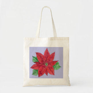 Poinsettia Canvas tas - Lavender