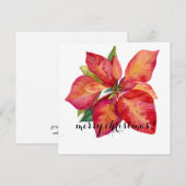 Poinsettia Christmas Card Feestdagenkaart (Voorkant / Achterkant)