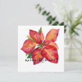 Poinsettia Christmas Card Feestdagenkaart (Staand voorkant)