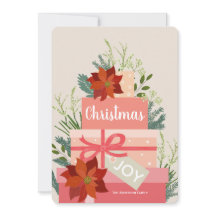 Poinsettia Christmas Joy Custom Familienaam