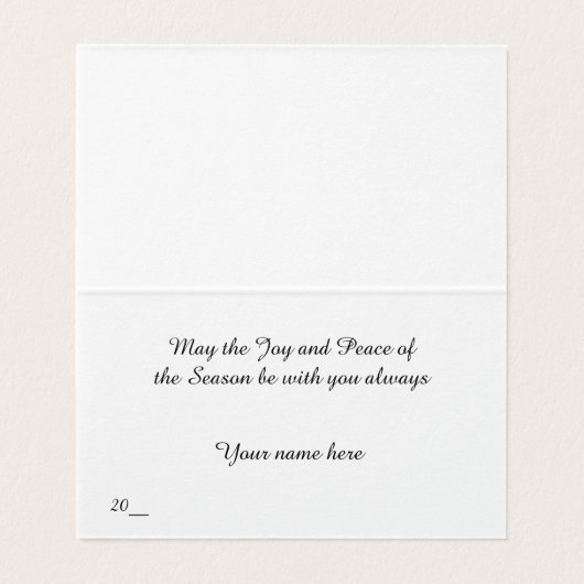 Poinsettia Christmas Kaart 1 (Binnenkant ongevouwen)