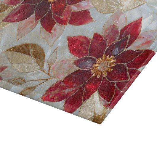 Poinsettia Christmas Snijplank (Hoek)
