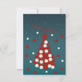 Poinsettia Christmas Tree briefkaart (Voorkant)