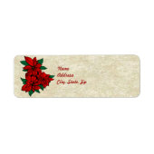 Poinsettia Cluster Address Label Sjabloon (Voorkant)