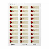 Poinsettia Cluster Address Label Sjabloon (Full Sheet)