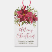 Poinsettia Company kerst Cadeaulabel (Voorkant)
