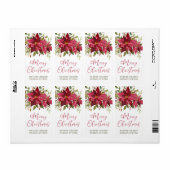 Poinsettia Company kerst Etiket (Full Sheet)