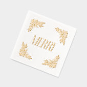 Poinsettia Corners Merry Design Folie Servetten (Links)