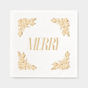 Poinsettia Corners Merry Design Folie Servetten