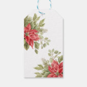 Poinsettia Cowgirl Boot Christmas Gift Tag Cadeaulabel (Achterkant)