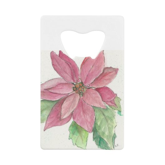 poinsettia creditkaart flessenopener (Voorkant)