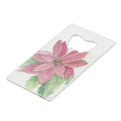 poinsettia creditkaart flessenopener (Voorkant Gekanteld)