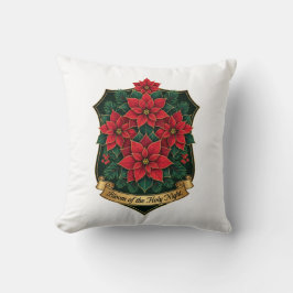 Poinsettia Crest T-shirt Kussen