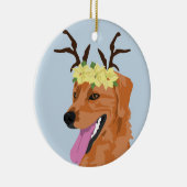 Poinsettia crown Coonhound ornament (Rechts)