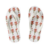 Poinsettia Cute Flower Child Floral Funny Girl Kinder Teenslippers (Voetbed)