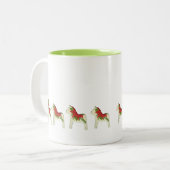 Poinsettia Dala Horse Hot Cider Mok (Voorkant links)