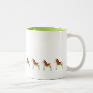 Poinsettia Dala Horse Hot Cider Mok