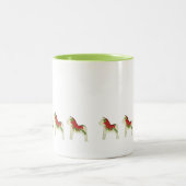 Poinsettia Dala Horse Hot Cider Mok (Center)