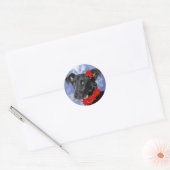 Poinsettia Daphne Ronde Sticker (Envelop)