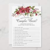 Poinsettia die het beste bruidsspel van het paar k kaart (Voorkant)
