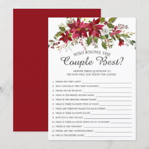Poinsettia die het beste bruidsspel van het paar k kaart