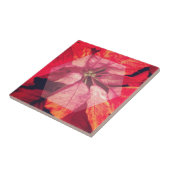 Poinsettia Digital Art Tegeltje (Zijkant)