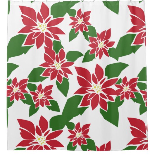 Poinsettia Douchegordijn (Voorkant)