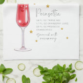 Poinsettia Drink kerstvakantie recept Theedoek (Gevouwen)