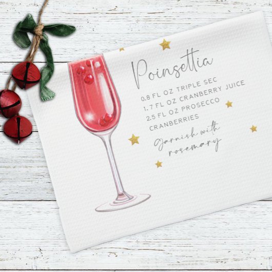 Poinsettia Drink kerstvakantie recept Theedoek