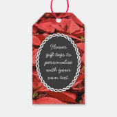 Poinsettia Elegant Custom Kerstmis Cadeaulabel (Voorkant)