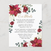 Poinsettia Elegant Red Gold White Floral Wedding