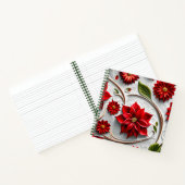 Poinsettia en bladeren notitieboek (Binnen)