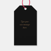 Poinsettia en Champagne Cadeaulabel (Achterkant)