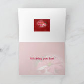 Poinsettia en de Kerstkaart van het Gedicht Feestdagen Kaart (Binnen)