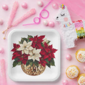 Poinsettia en Disco Ball Paper Bord (Feest)