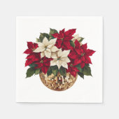 Poinsettia en Disco Ball Paper Bord Servet (Voorkant)