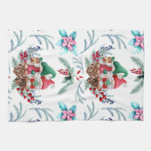 Poinsettia en Gnomen Theedoek (Horizontaal)