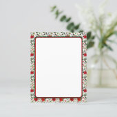 Poinsettia en heilige kerst briefpapier (Staand voorkant)