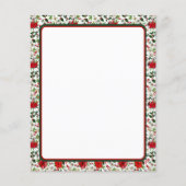 Poinsettia en heilige kerst briefpapier (Voorkant)