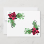 Poinsettia en Holly Greenery Photo Holiday (Achterkant)