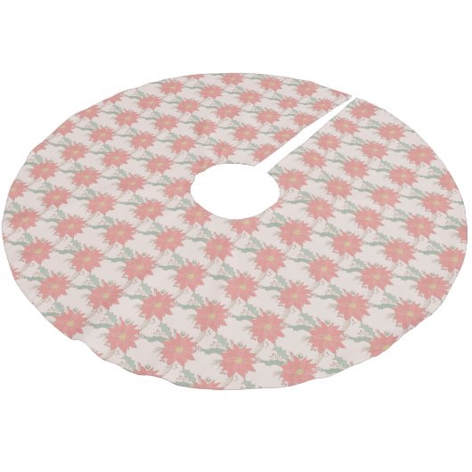 Poinsettia en Holly sprays Kerstboom Rok (Gekanteld)