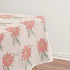 Poinsettia en Holly sprays Tafelkleed