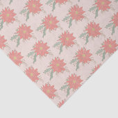 Poinsettia en Holly sprays Tissuepapier (Detail)