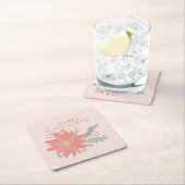 Poinsettia en Holly sprays vakantie Kartonnen Onderzetters (Insitu)