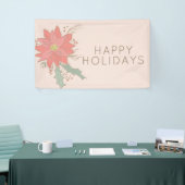 Poinsettia en Holly sprays vakantie Spandoek (Beurs)
