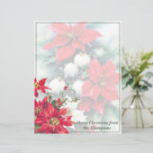 Poinsettia en hulst swag Kerstmis (Staand voorkant)
