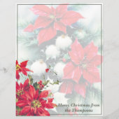 Poinsettia en hulst swag Kerstmis (Voorkant)